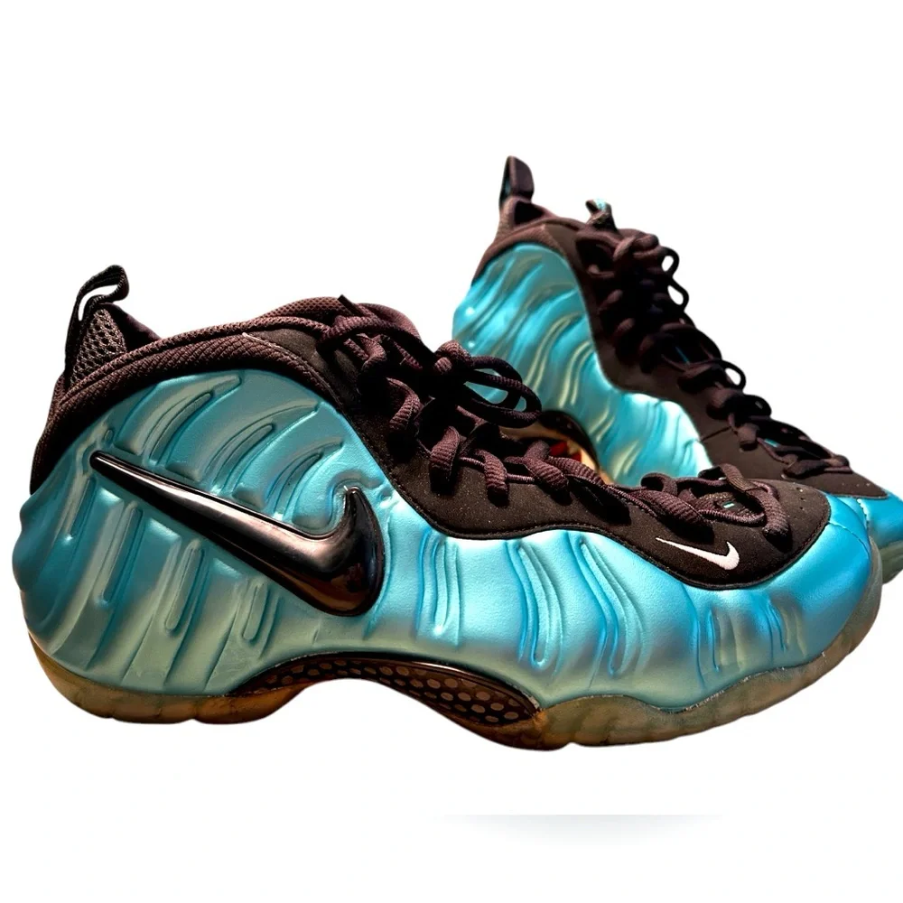 New 2011 Authentic Nike Air Foamposite Pro Electric Blue - Picture 1 of 10